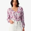 Blouse Decolletee A Imprime Oralia