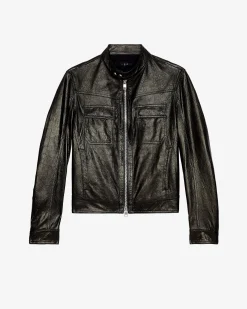 Blouson En Cuir Metallise Irown