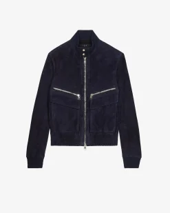 Blouson En Cuir Suede Blose