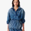 Blouson En Jean Col Montant Asya
