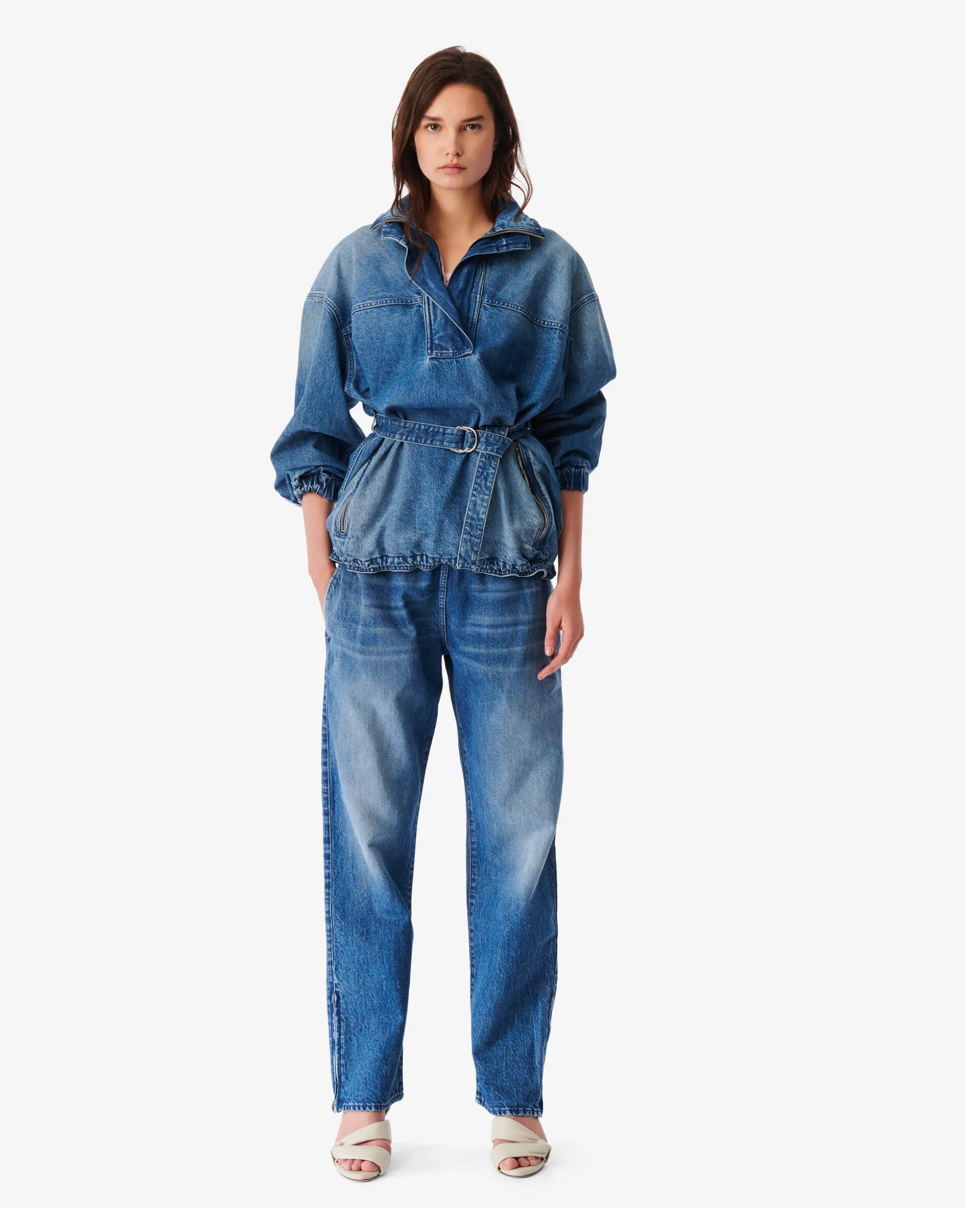 Blouson En Jean Col Montant Asya