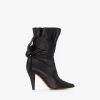 Bottines En Cuir Nori