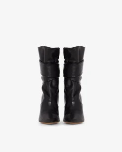 Bottines En Cuir Nori