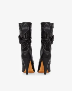 Bottines En Cuir Nori