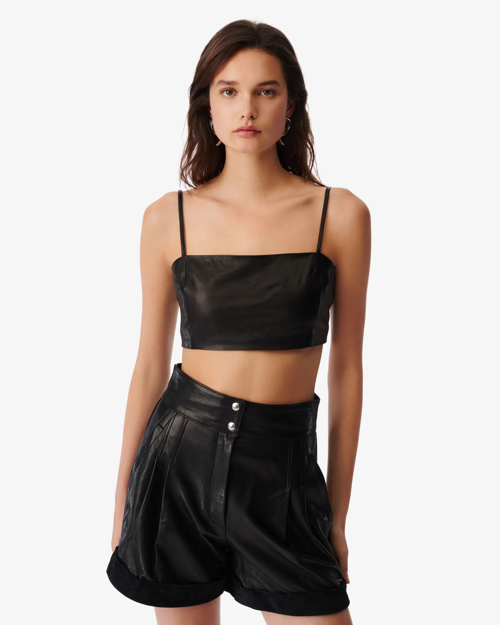 Brassiere En Cuir A Bretelles Davina