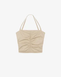 Bustier En Cuir Fronce Loriae