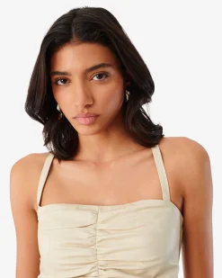 Bustier En Cuir Fronce Loriae