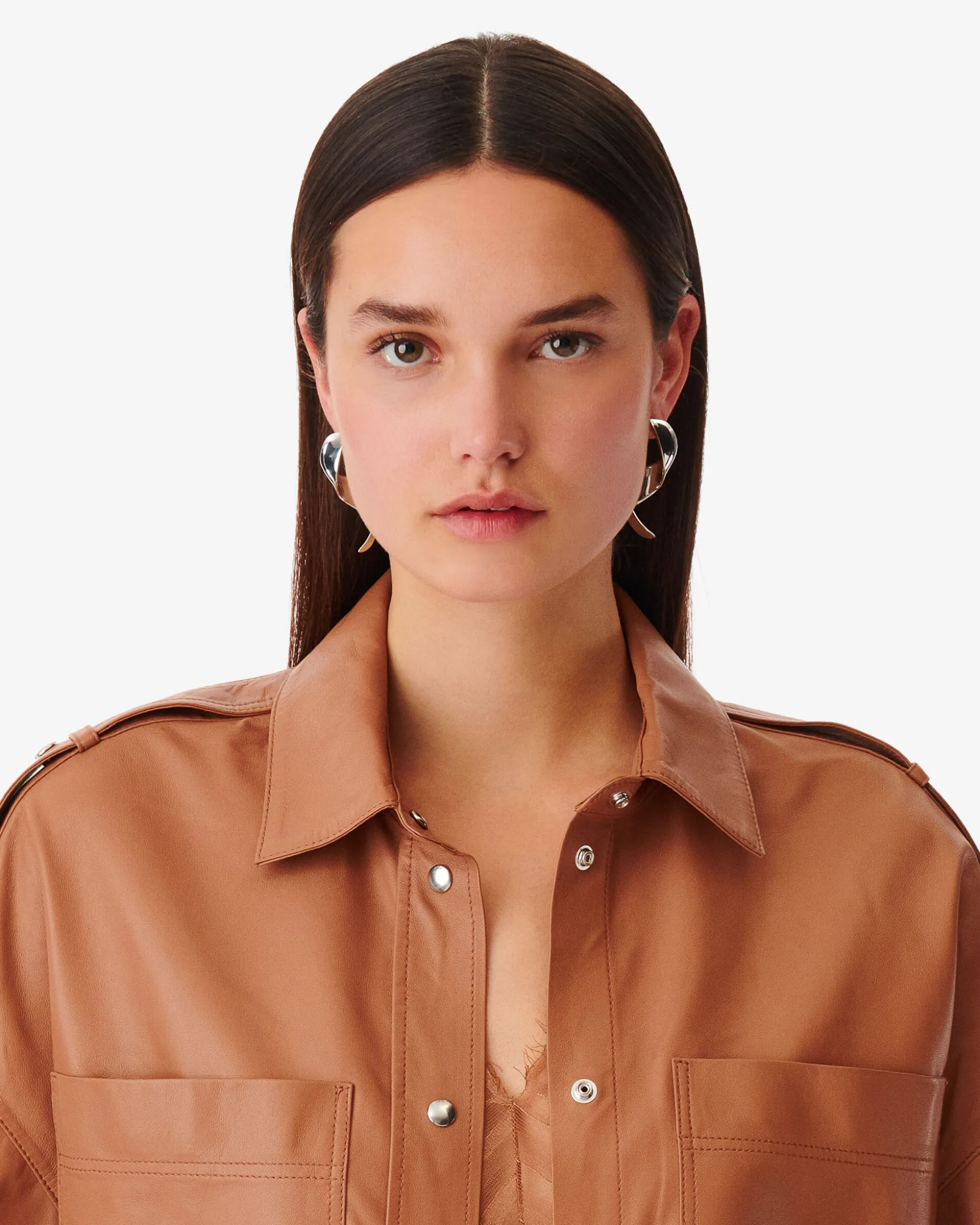 Chemise Oversize En Cuir Mahina