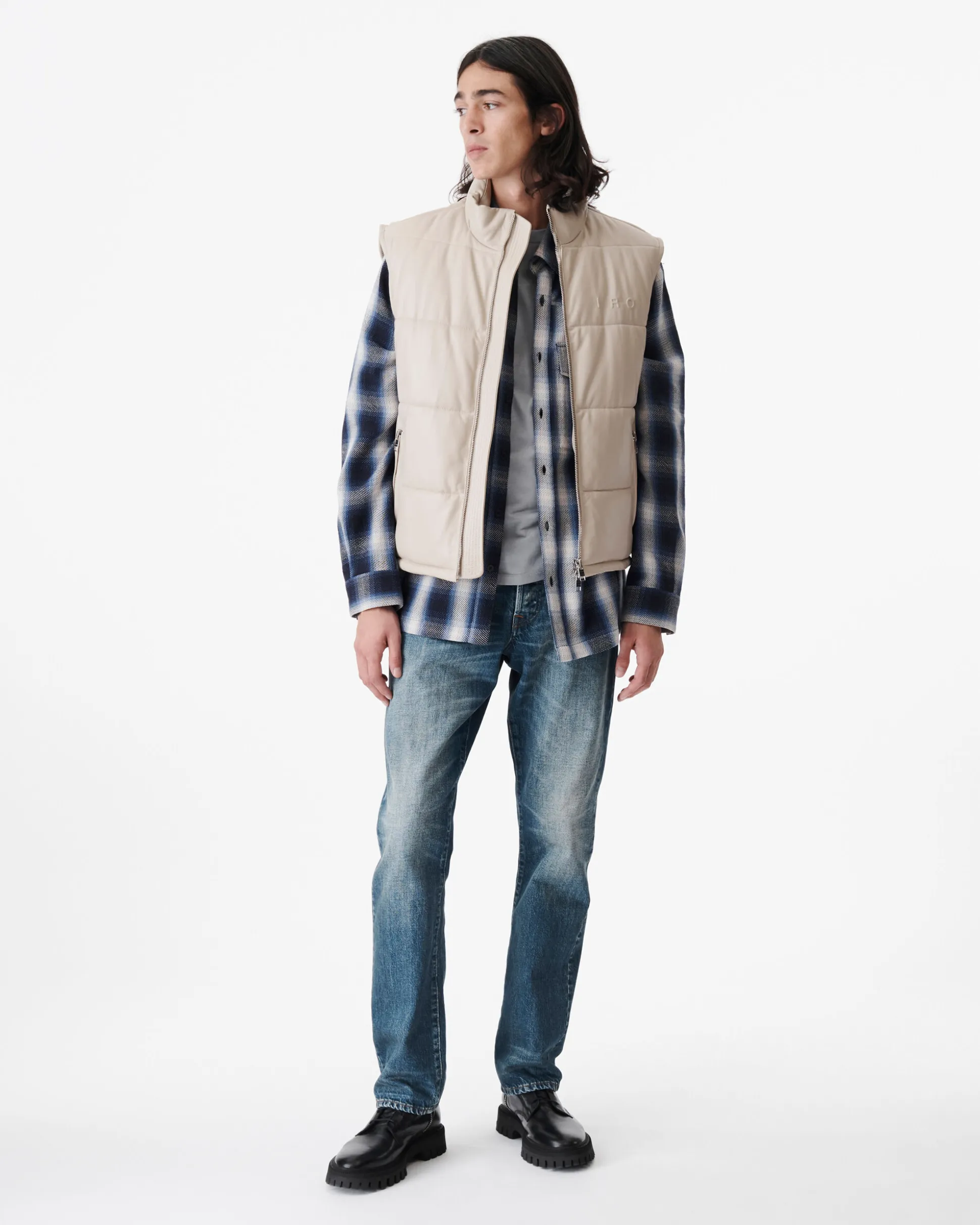 Doudoune Sans Manches En Cuir Inra