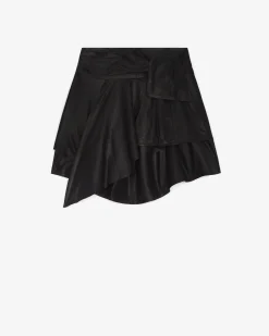 Jupe En Cuir A Volants Nika