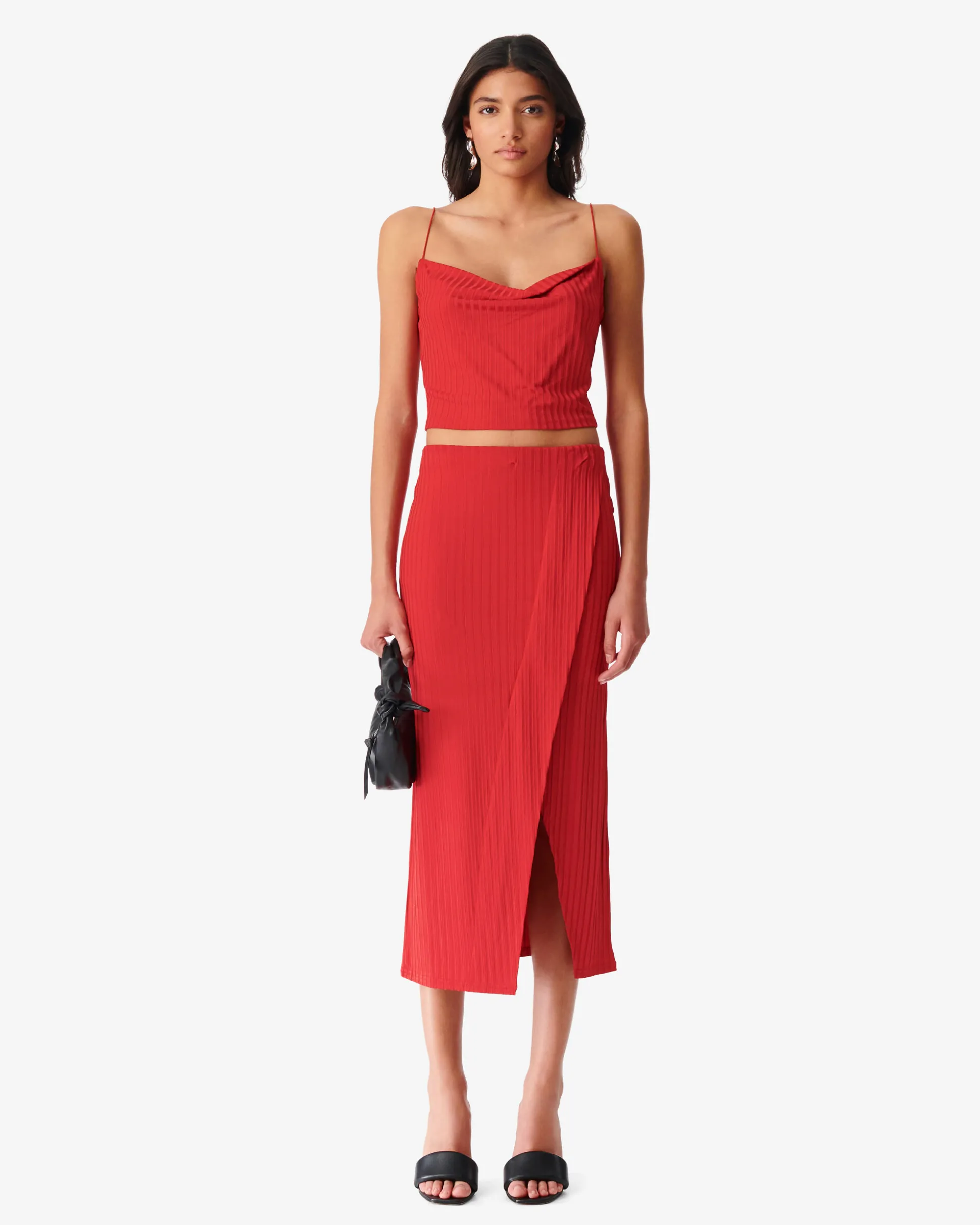 Jupe Midi Cotelee Bilaga