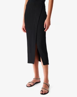 Jupe Midi Cotelee Bilaga