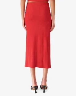 Jupe Midi Cotelee Bilaga