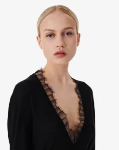 Pull Col V En Dentelle Haby