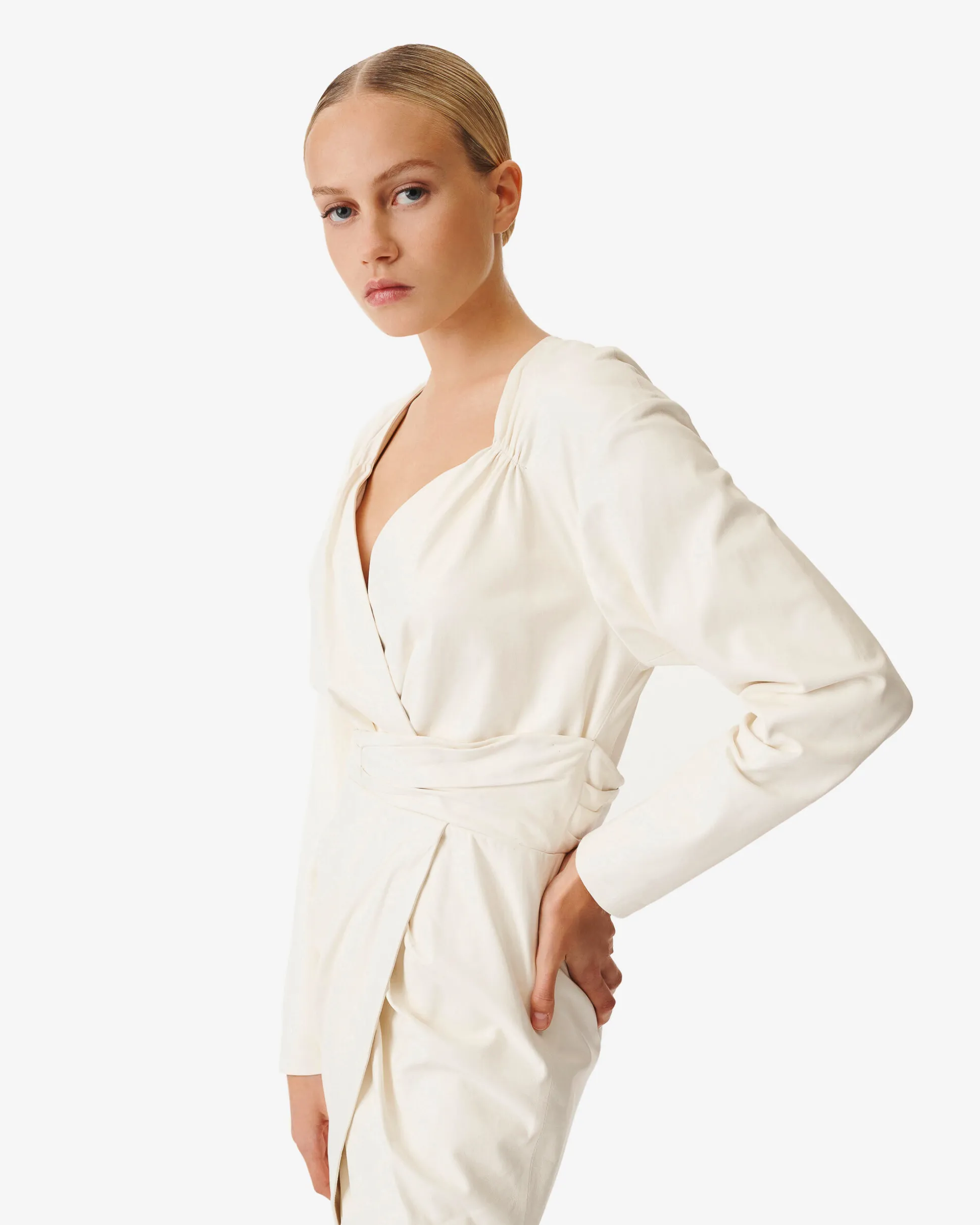 Robe Ajustee En Cuir Belina