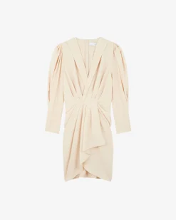 Robe Courte A Plis Col V Kalea