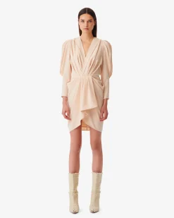 Robe Courte A Plis Col V Kalea