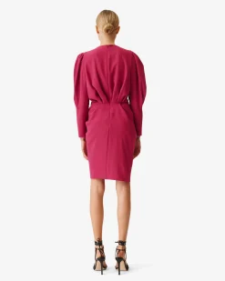 Robe Courte A Plis Col V Kalea