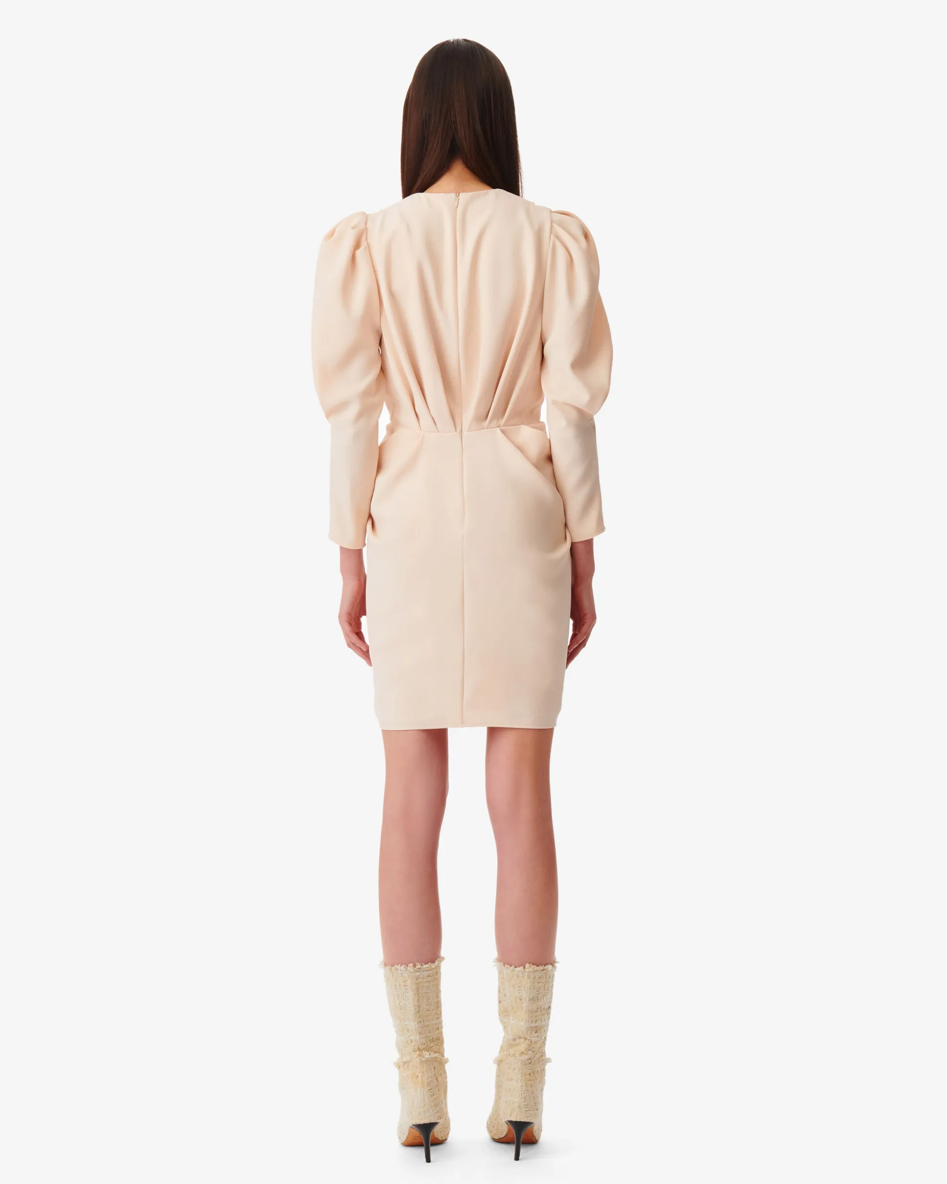 Robe Courte A Plis Col V Kalea