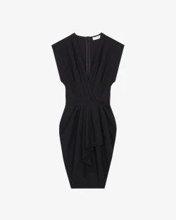 Robe Courte En Laine Col V Pheao