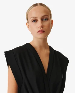 Robe Courte En Laine Col V Pheao