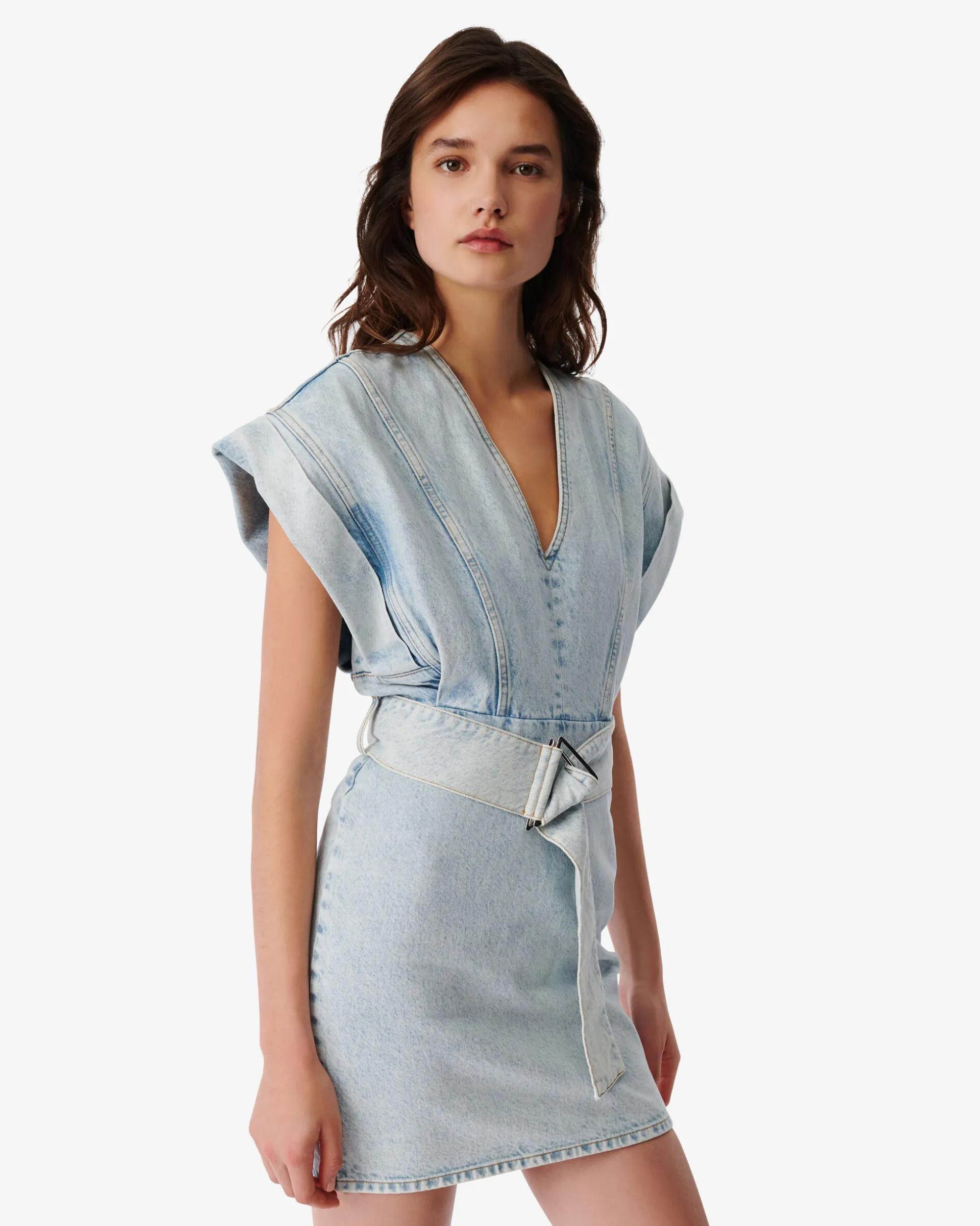 Robe En Jean Ceinturee Pauleen