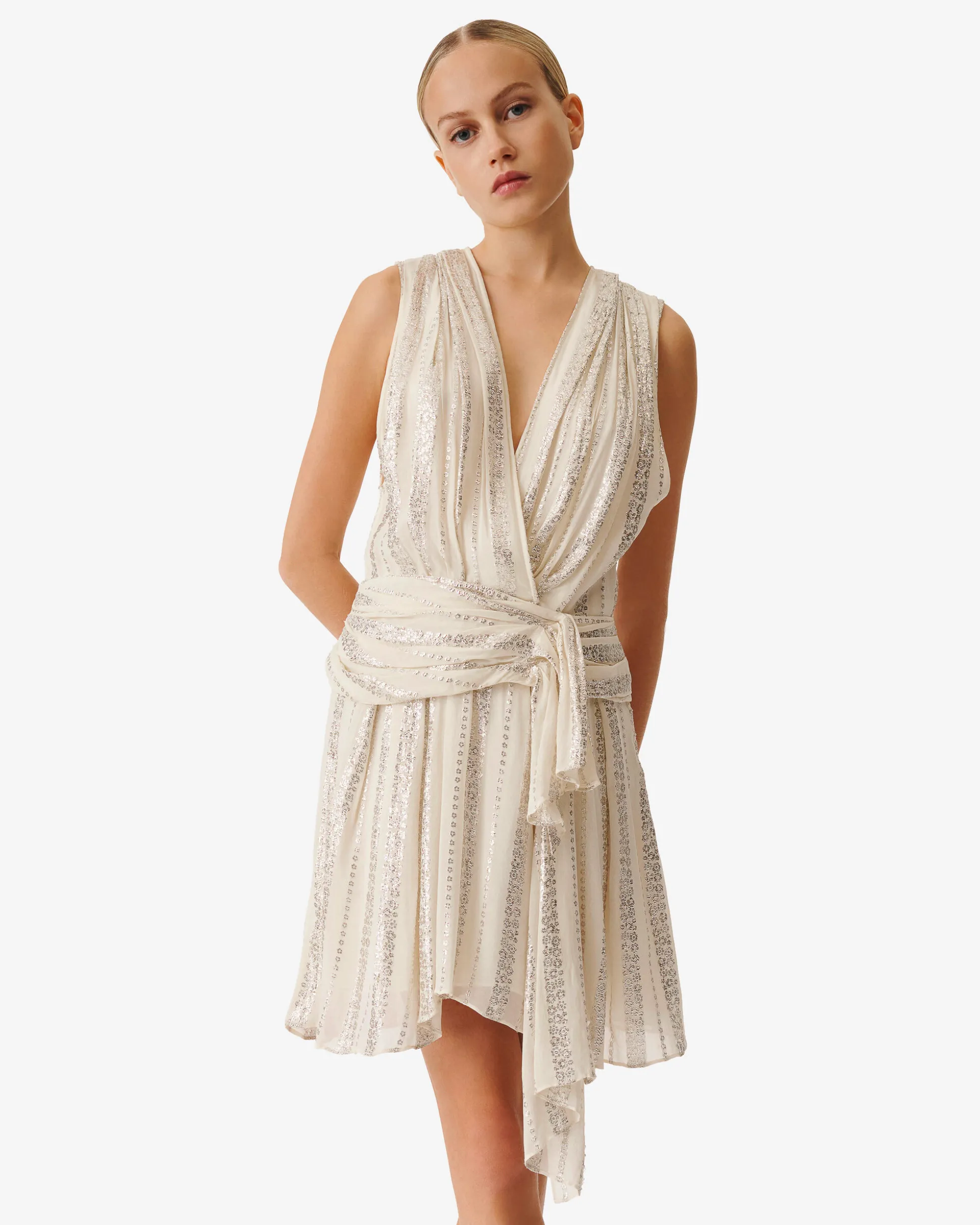 Robe En Lurex Col V Valenta