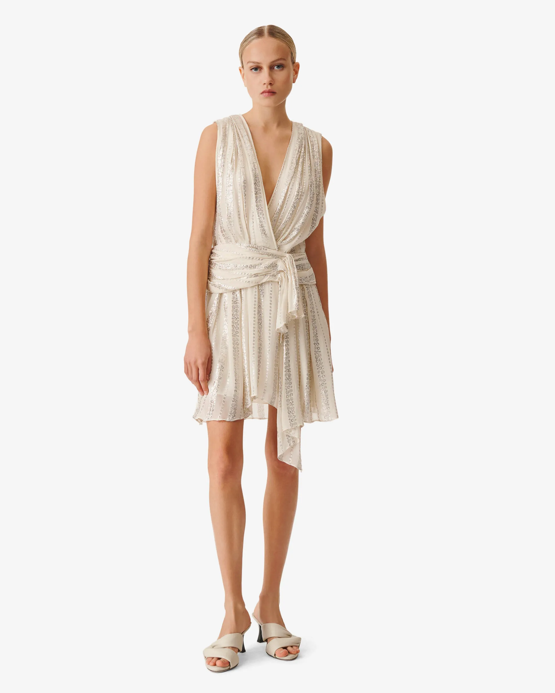 Robe En Lurex Col V Valenta