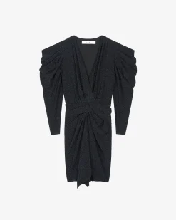 Robe En Maille Lurex Col V Luca