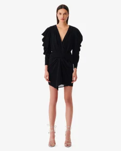 Robe En Maille Lurex Col V Luca