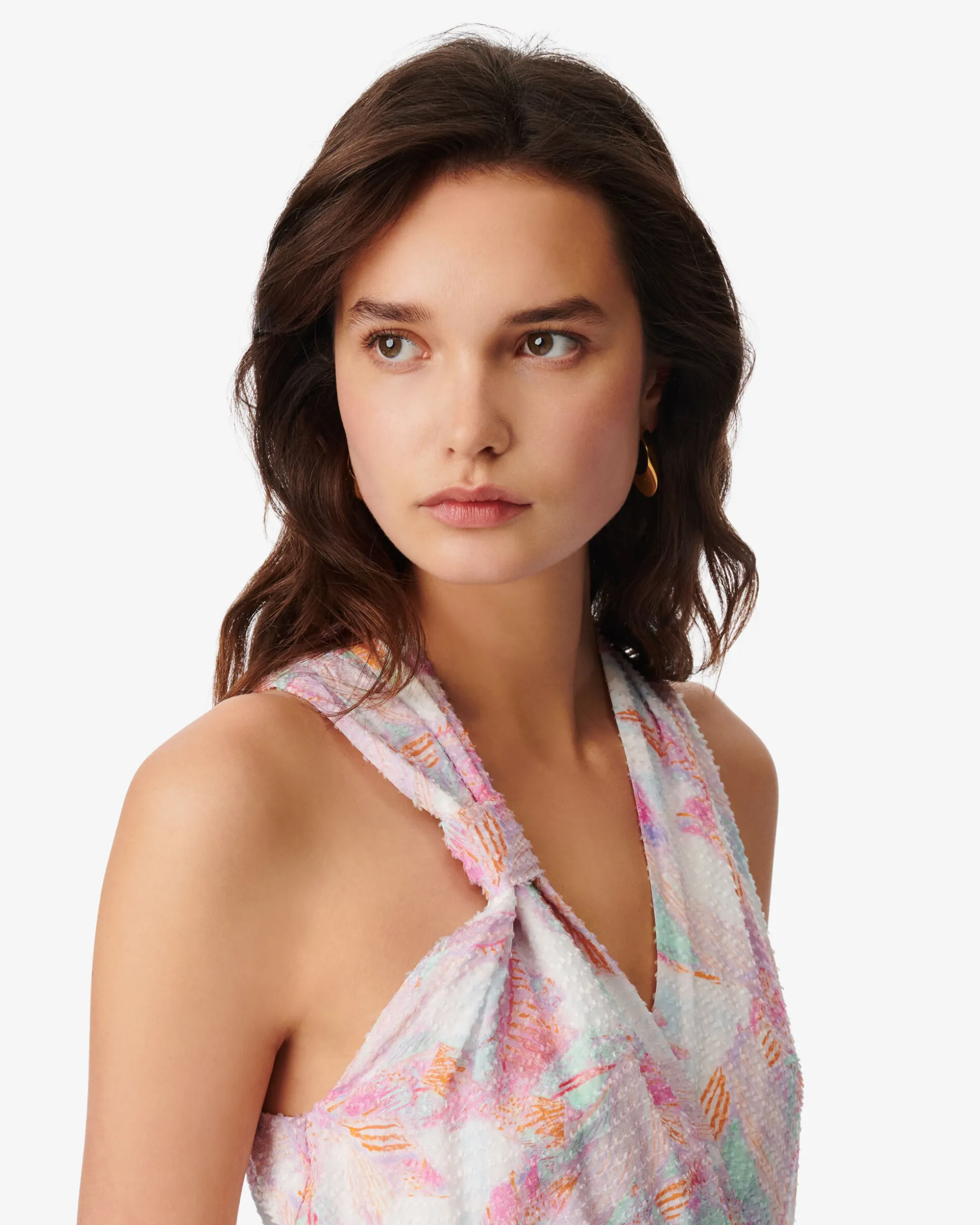 Robe Imprimee Col V Fredja