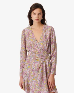 Robe Imprimee Col V Taro