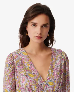 Robe Imprimee Col V Taro