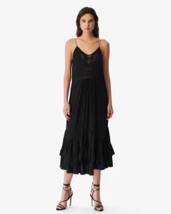 Robe Longue Brodee De Perles Cliff