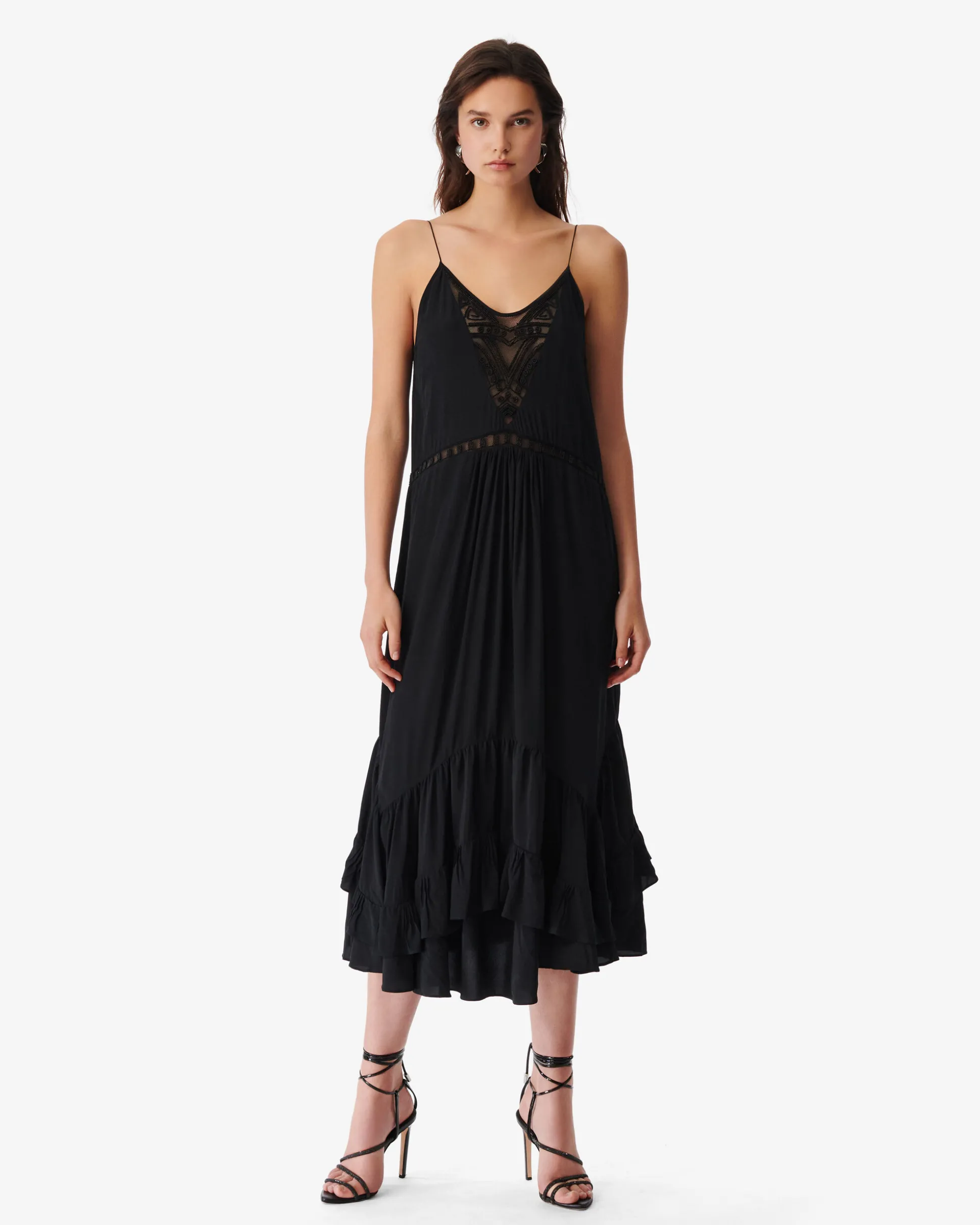 Robe Longue Brodee De Perles Cliff