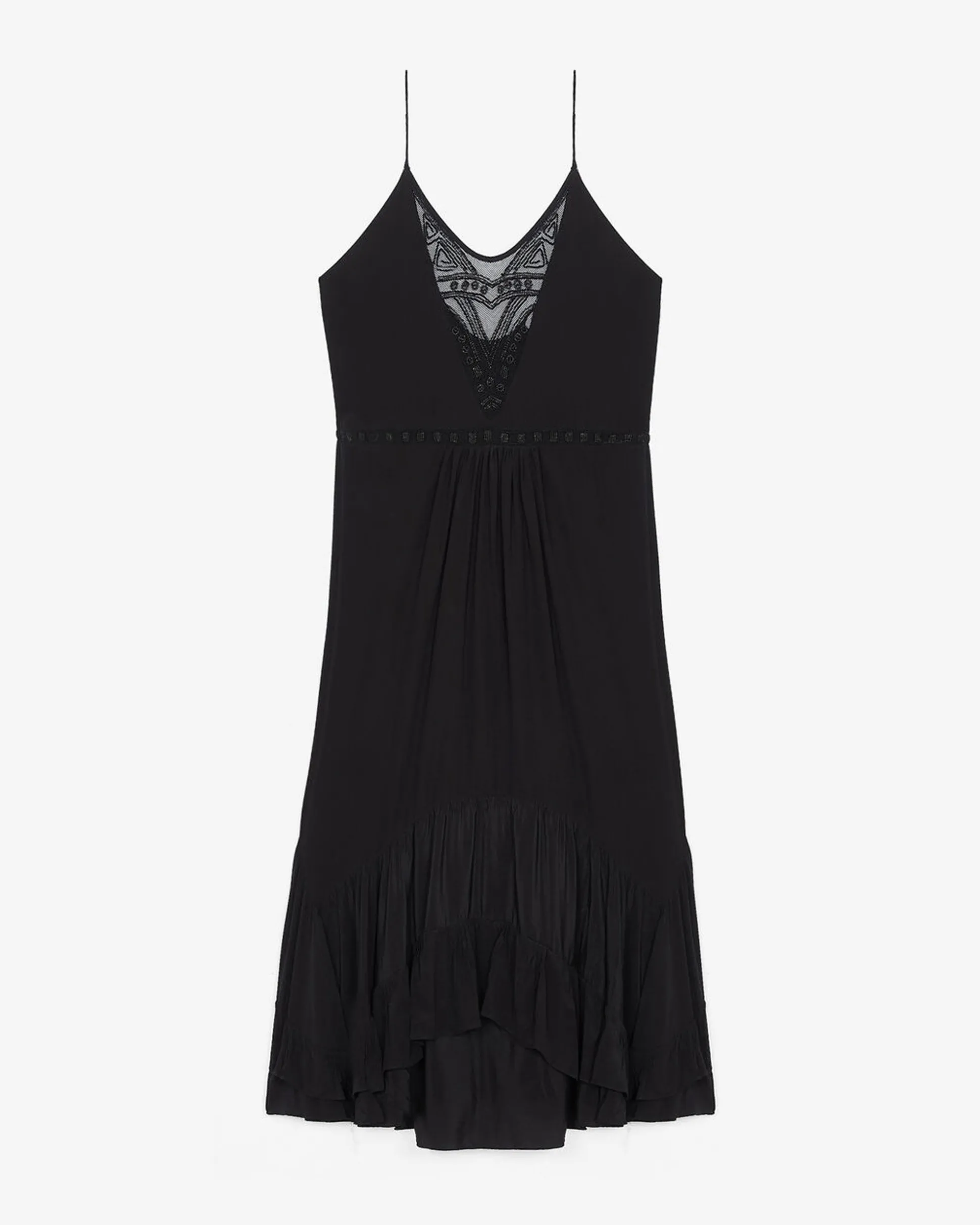 Robe Longue Brodee De Perles Cliff