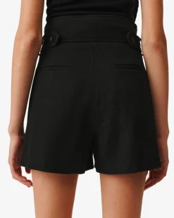 Short Taille Haute A Plis Veloria