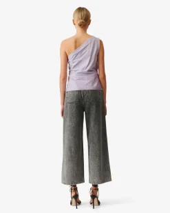 Top Asymetrique En Cuir Oana