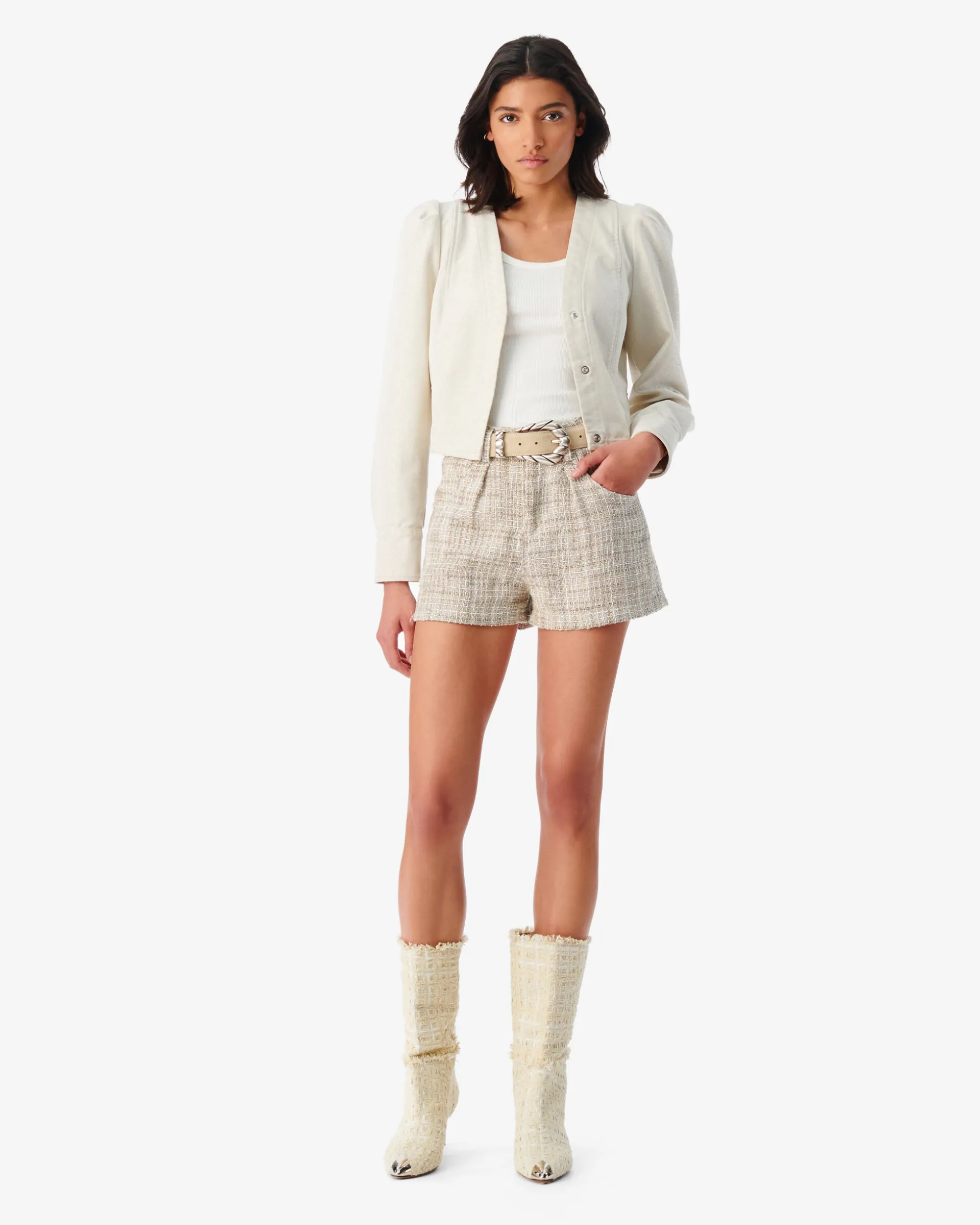 Top En Denim Lurex Vema