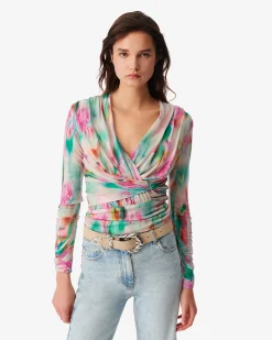 Top Imprime Col V Zandra