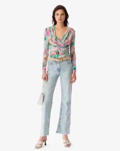 Top Imprime Col V Zandra