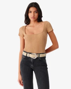 T-Shirt Col Carre Paysa