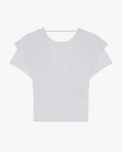 T-Shirt Col Rond A Volants Hevata