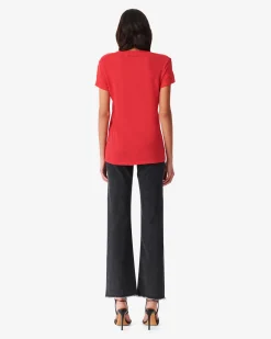 T-Shirt Col V En Lin Rodeo