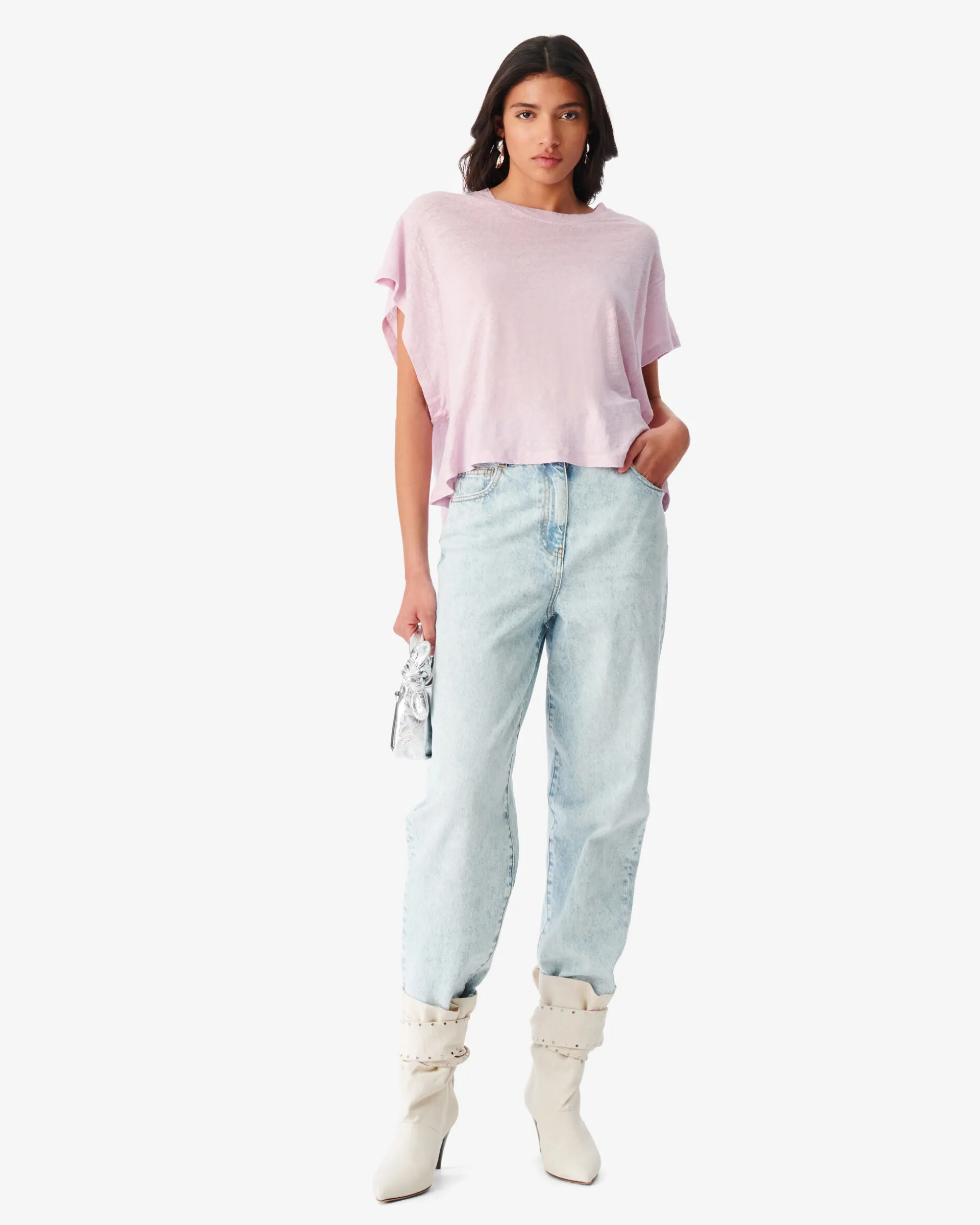 T-Shirt En Lin Col Rond Oster