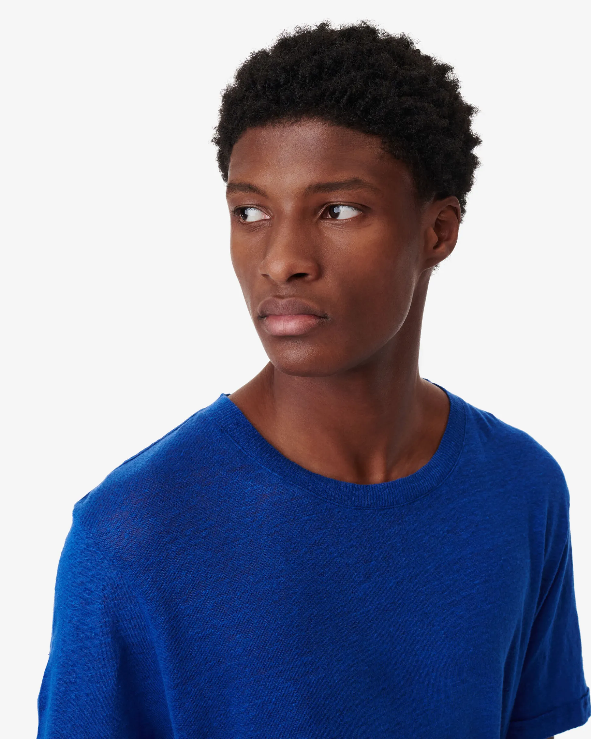 T-Shirt En Lin Col Rond Turi