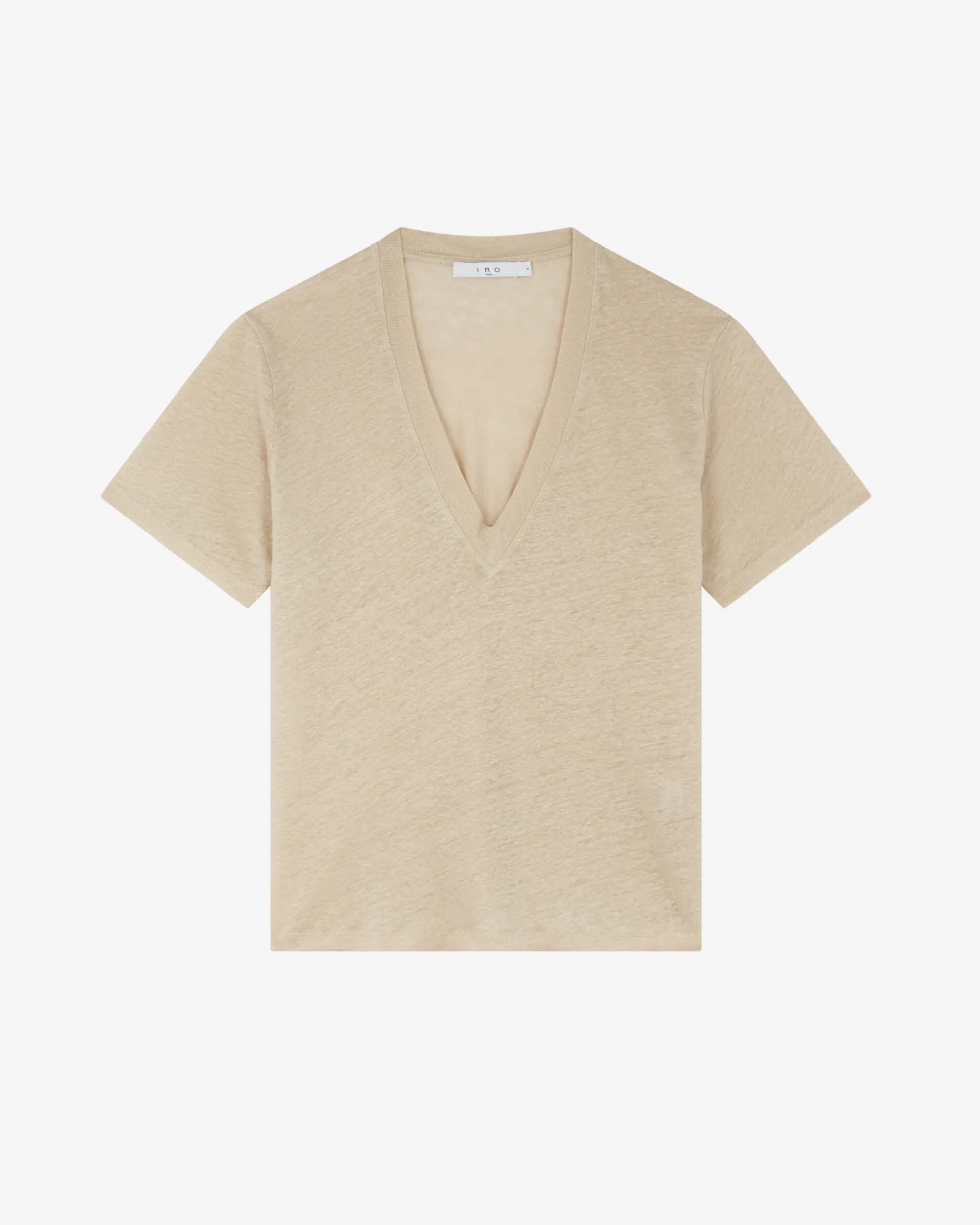 T-Shirt En Lin Col V Jeyla