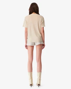 T-Shirt En Lin Col V Jeyla