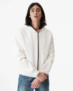 Veste A Capuche En Cuir Perfore Prane