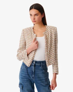 Veste Col Rond En Tweed Giovana